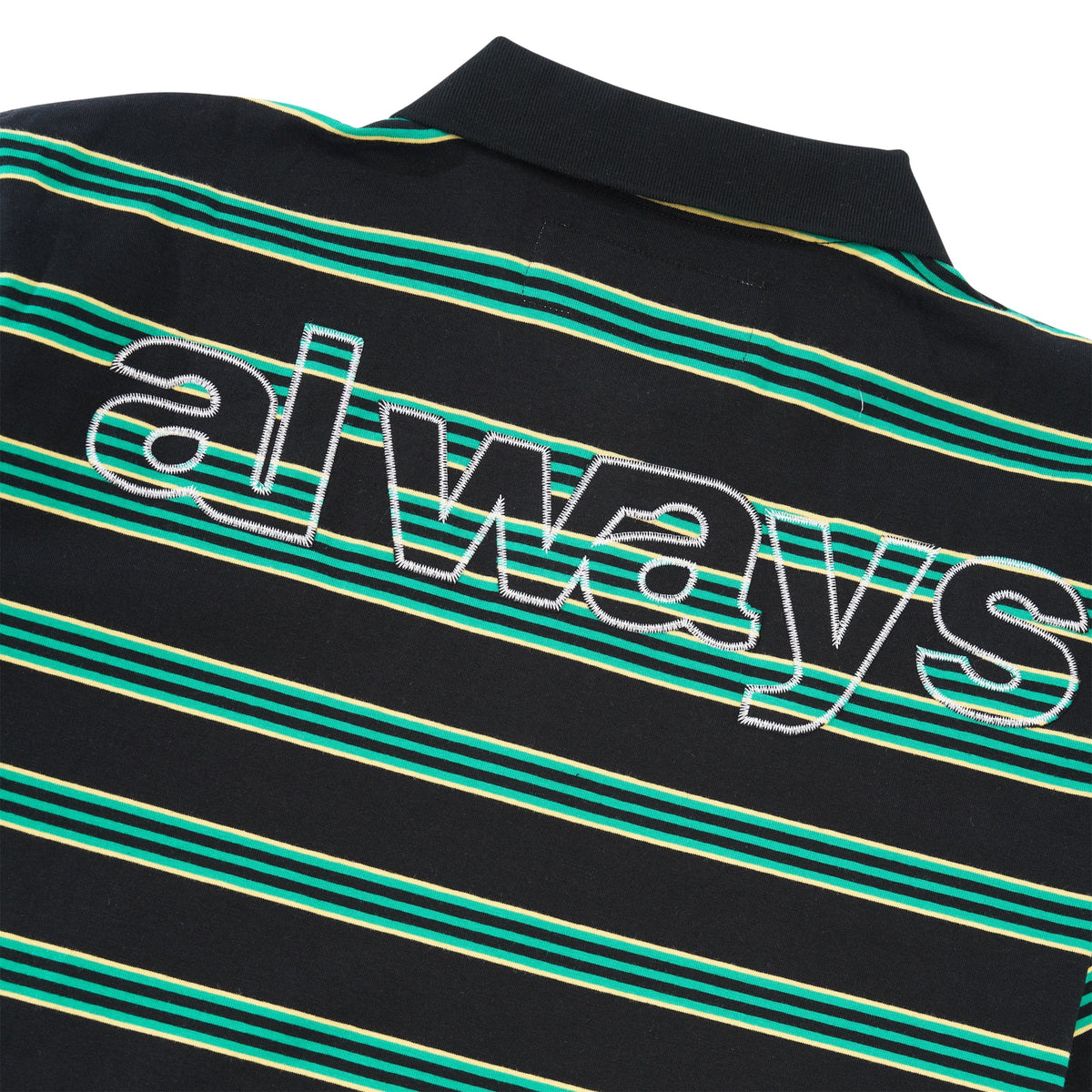 Educated Applique Polo Shirt, Black / Green