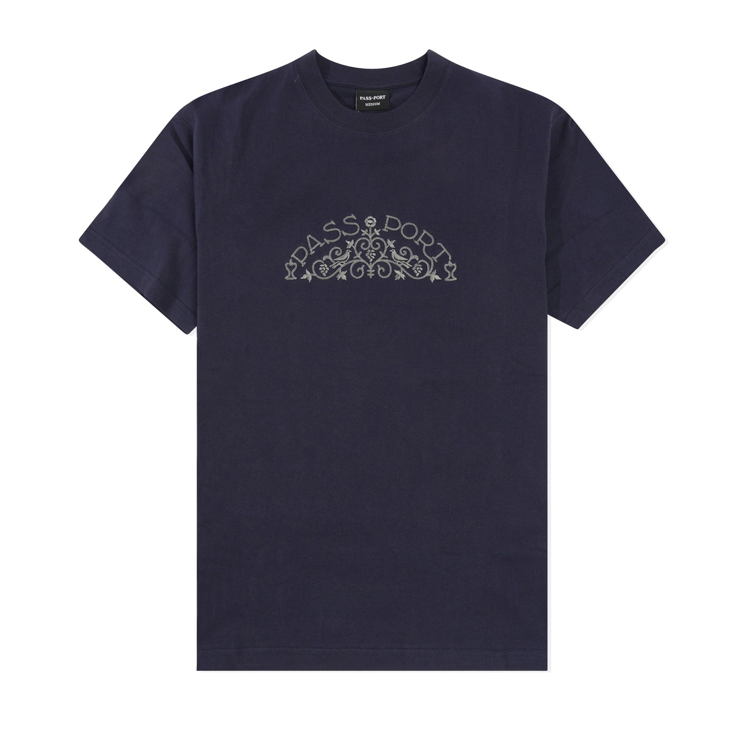 Vineyard Birds Tee, Navy