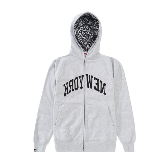 New York Full Zip Hoodie, Grey