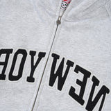 New York Full Zip Hoodie, Grey