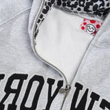 New York Full Zip Hoodie, Grey