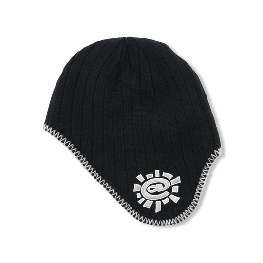 Reversible Ear Flap, Black / Grey