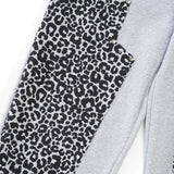 Leopard Double Knee Sweatpants, Grey
