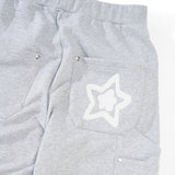 Leopard Double Knee Sweatpants, Grey