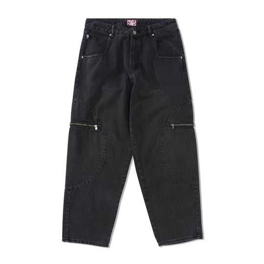 Circle Cargo Star Jeans, Black