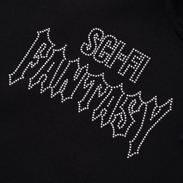 Sci-Fi Fantasy Studded Biker Pullover, Black