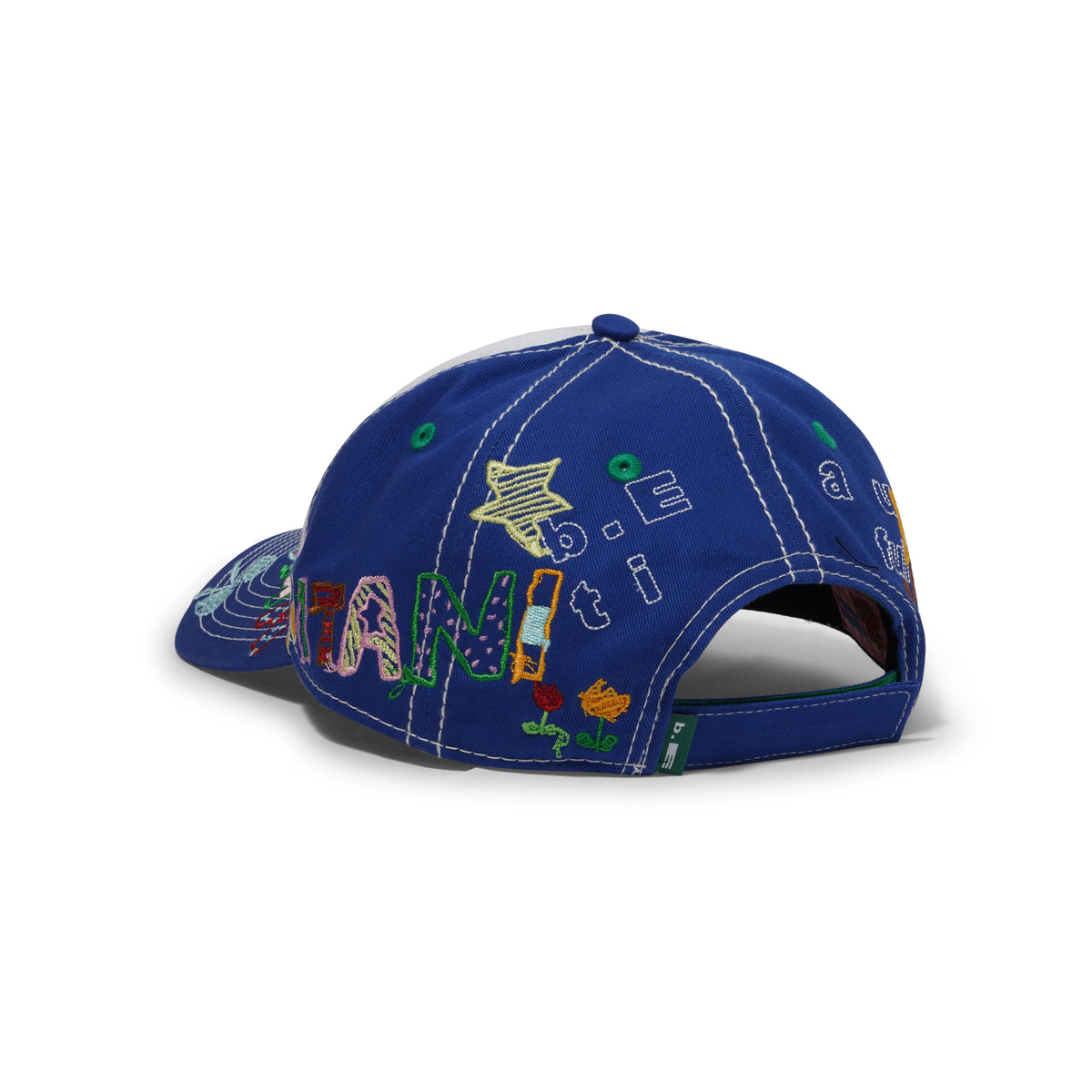 Shoma Mitani Babyeee 6 Panel Hat, White / Blue