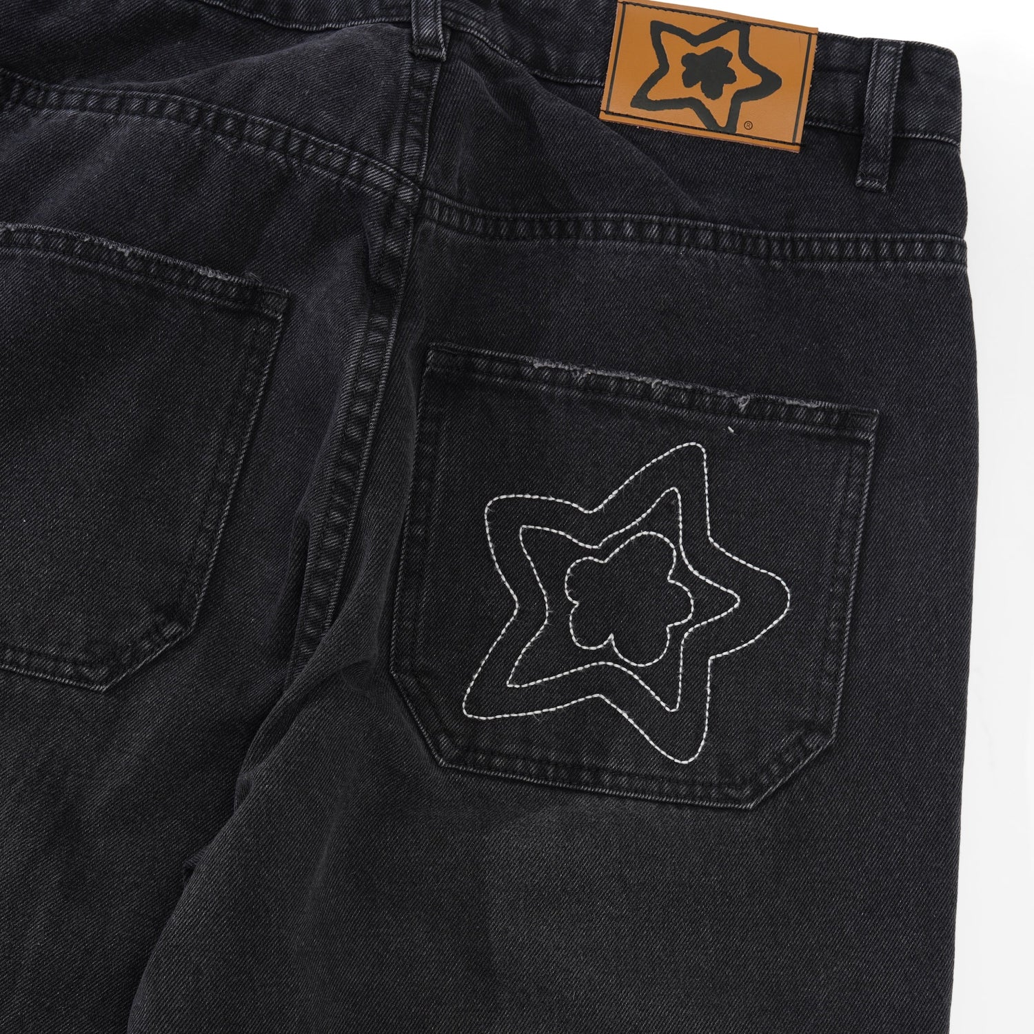 Circle Cargo Star Jeans, Black