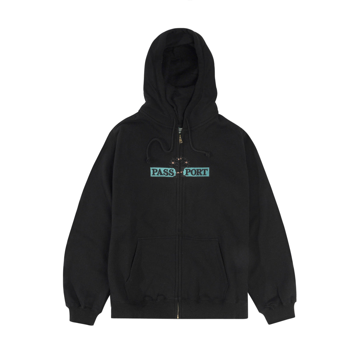 House Plant Organic Zip Hood, Black