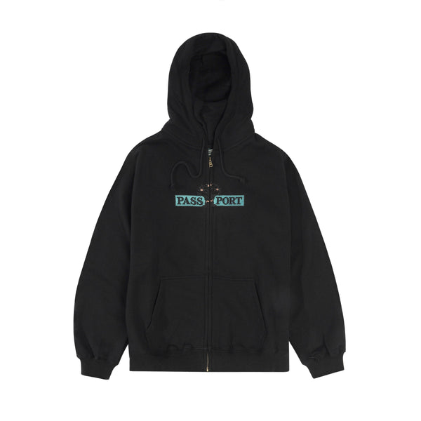 Pass~Port House Plant Organic Zip Hood, Black