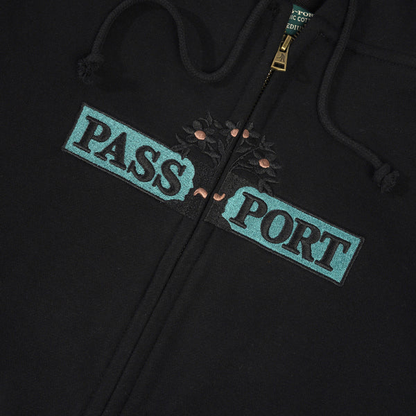 Pass~Port House Plant Organic Zip Hood, Black