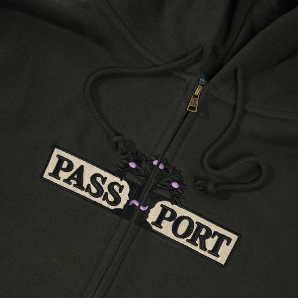 Pass~Port House Plant Organic Zip Hood, Gumnut Green