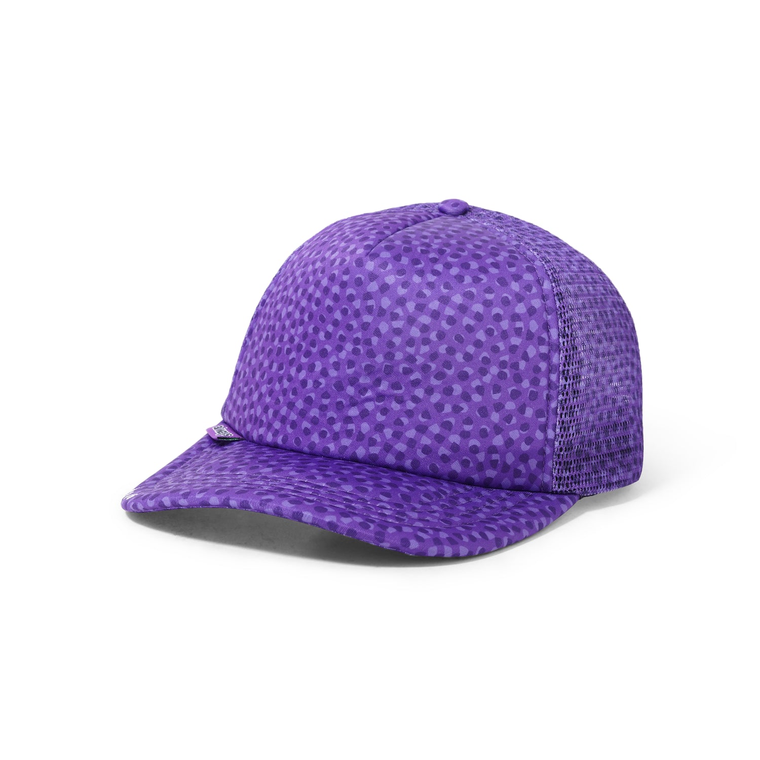 Coral Pattern Trucker Cap, Purple