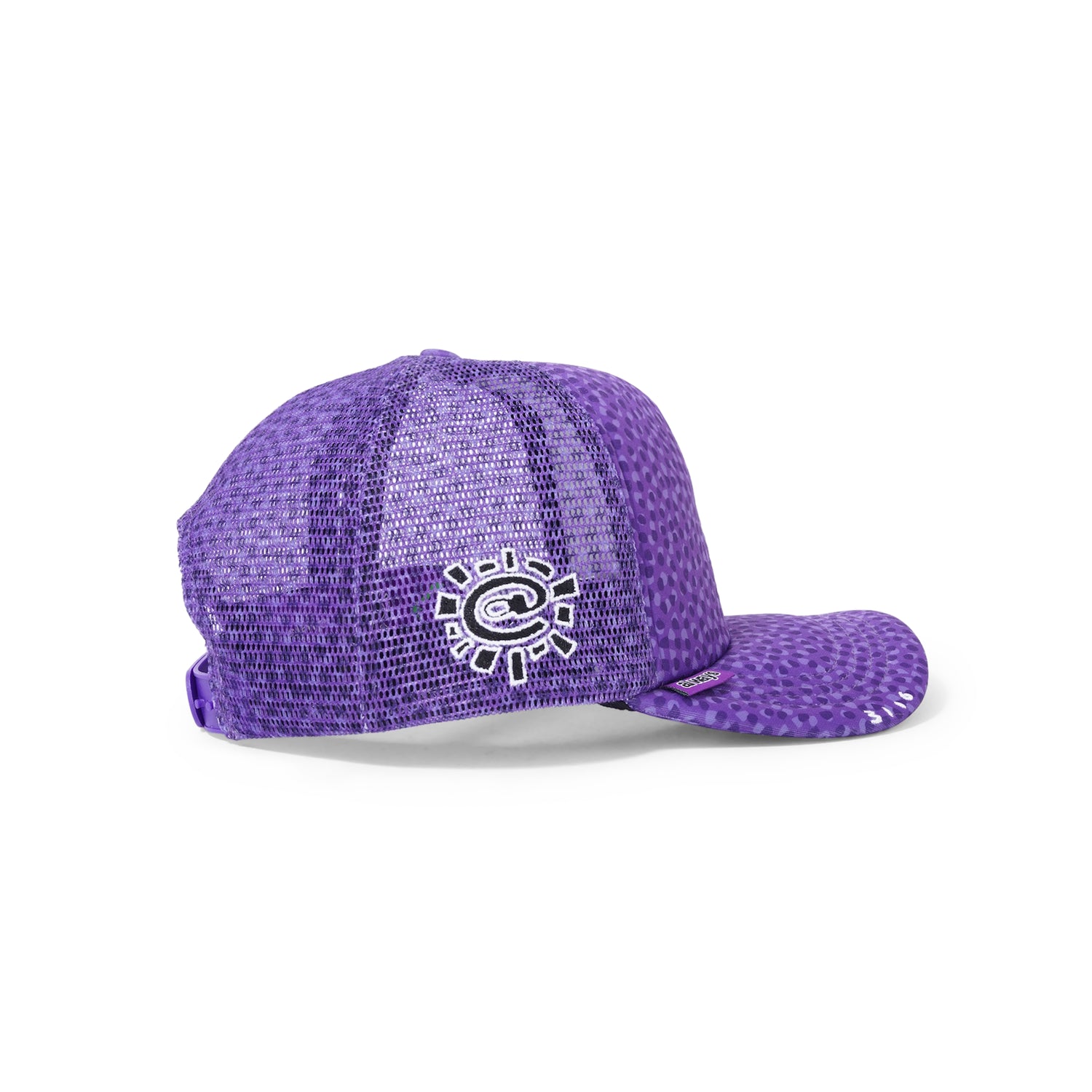 Coral Pattern Trucker Cap, Purple