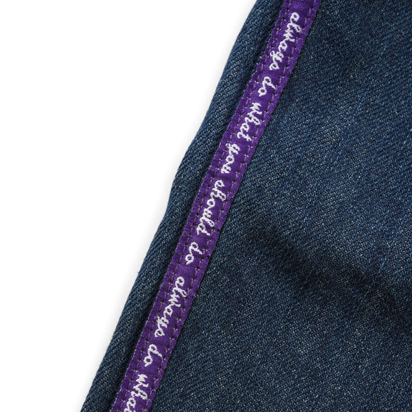 Always Do What You Should Do Nigo Purple Label Denim Jeans, Blue