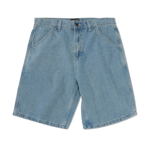 Pass~Port Workers Club Jean Shorts, Washed Light Indigo