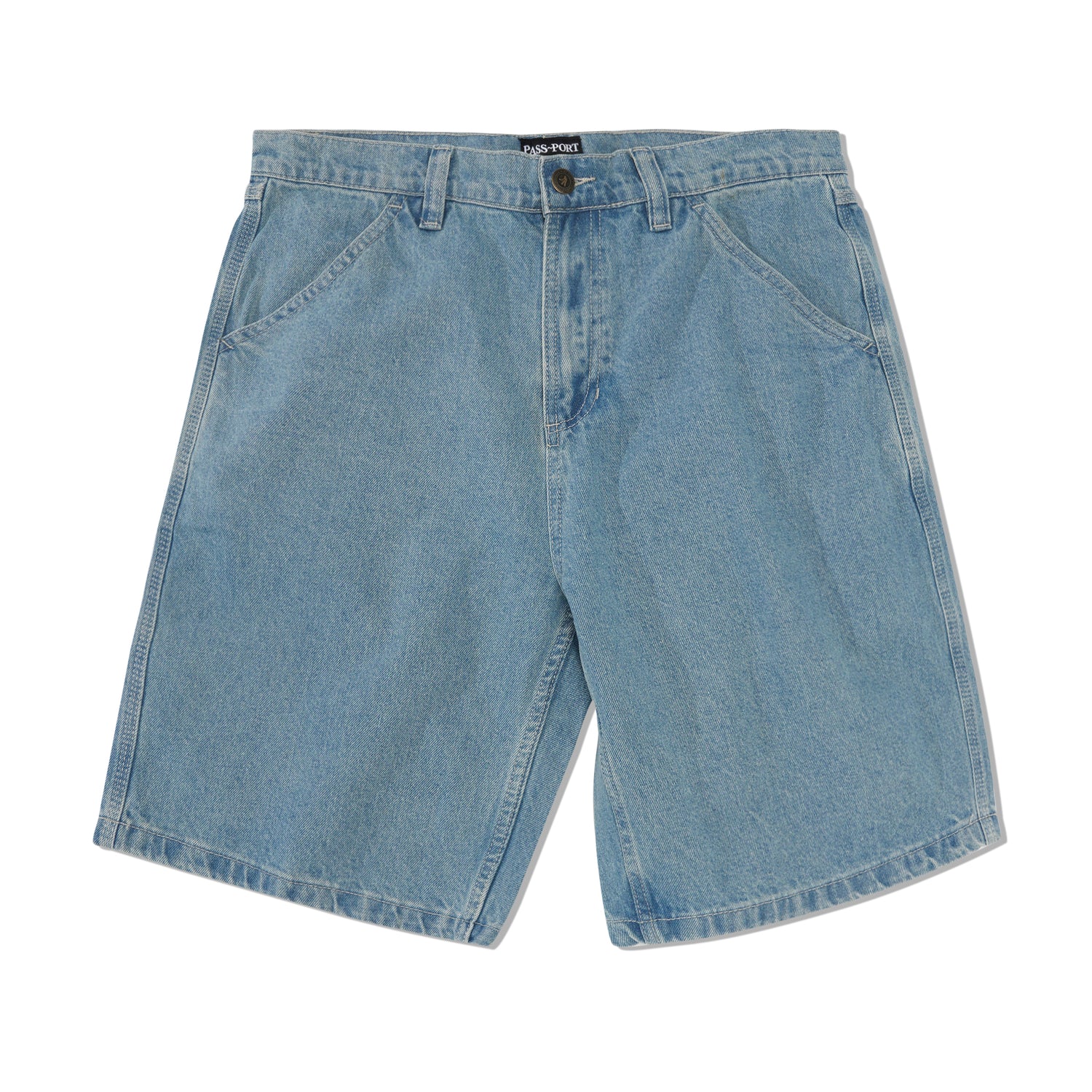 Workers Club Jean Shorts, Washed Light Indigo