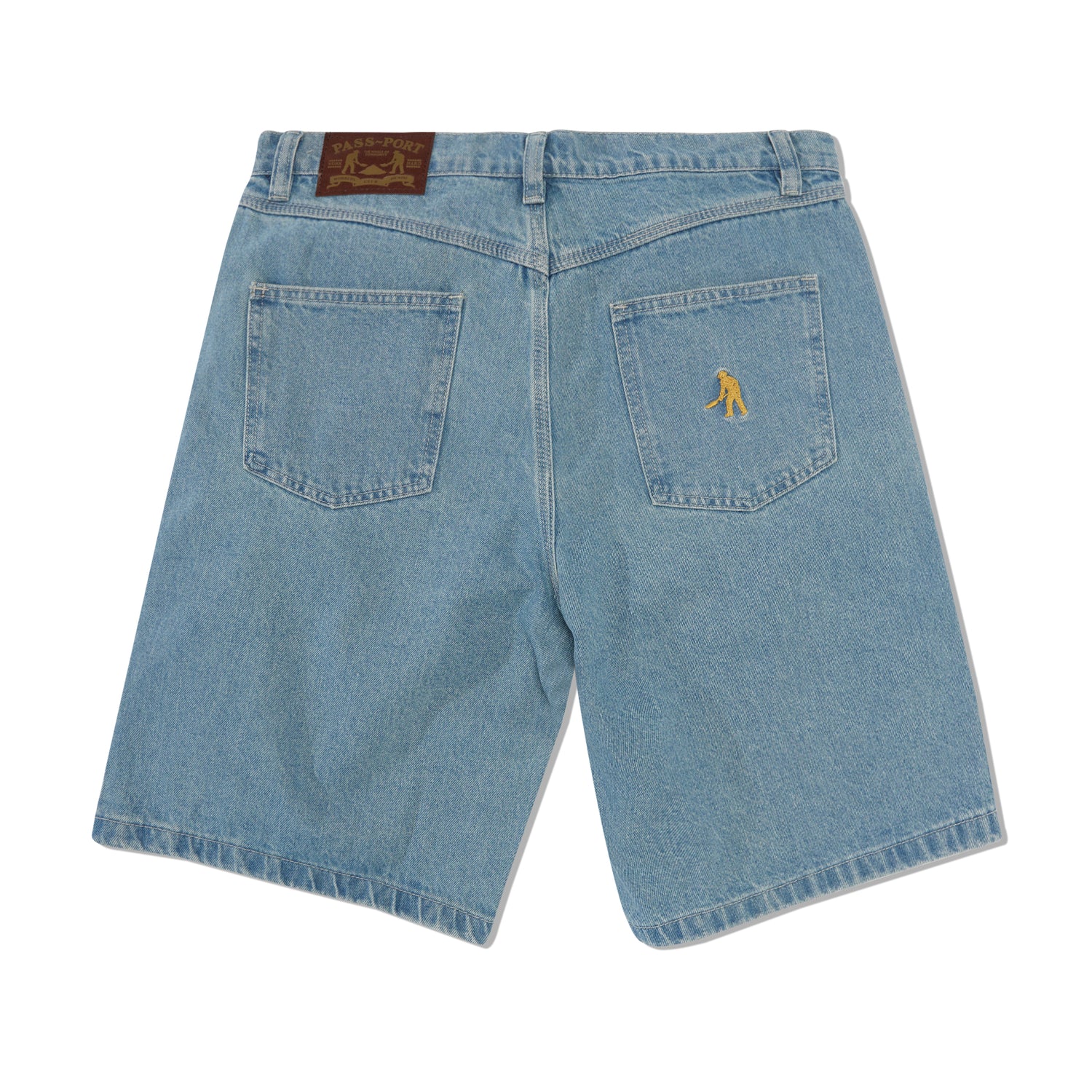 Workers Club Jean Shorts, Washed Light Indigo