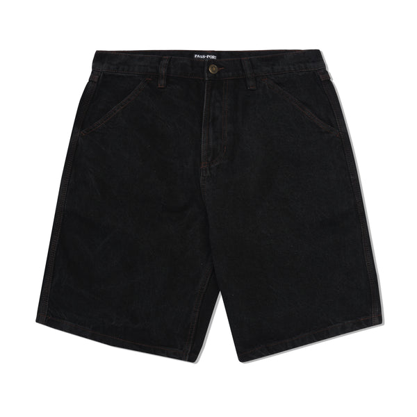 Pass~Port Workers Club Jean Short, Washed Black
