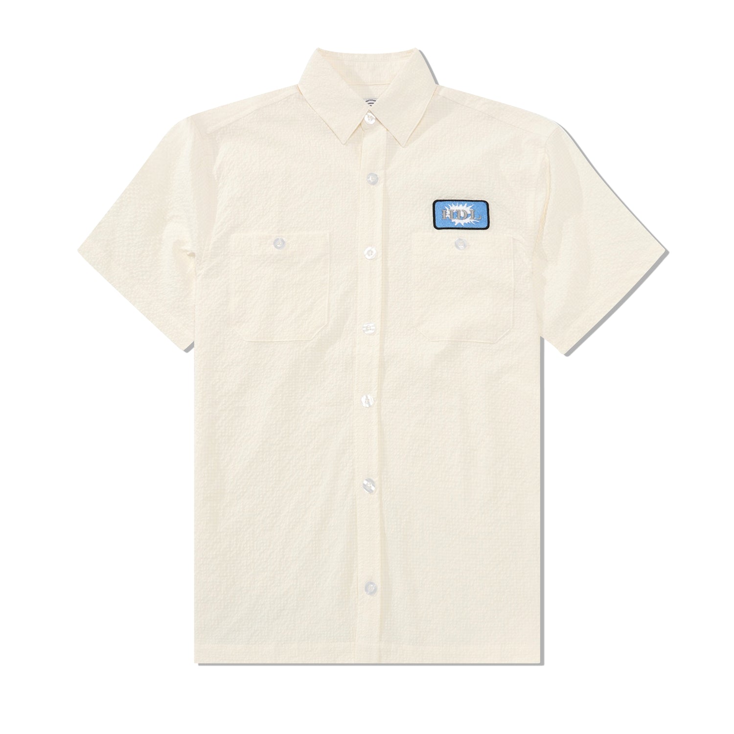 Hoddle Seersucker S/S Shirt, White