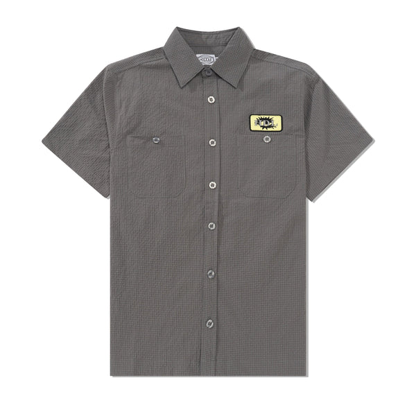 Hoddle Hoddle Seersucker S/S Shirt, Grey