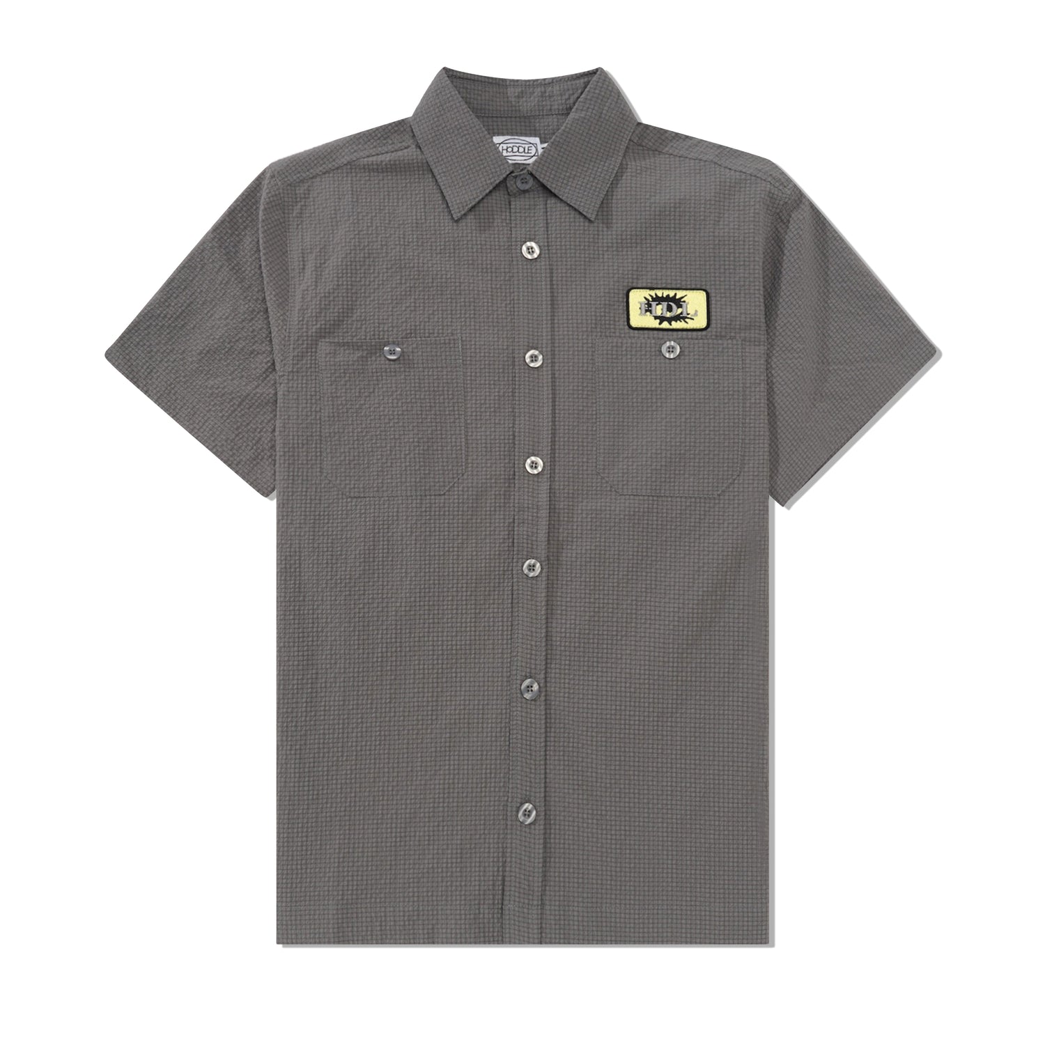 Hoddle Seersucker S/S Shirt, Grey