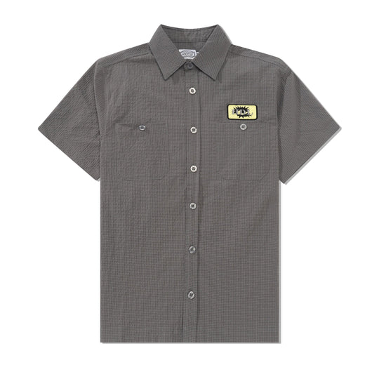 Hoddle Seersucker S/S Shirt, Grey