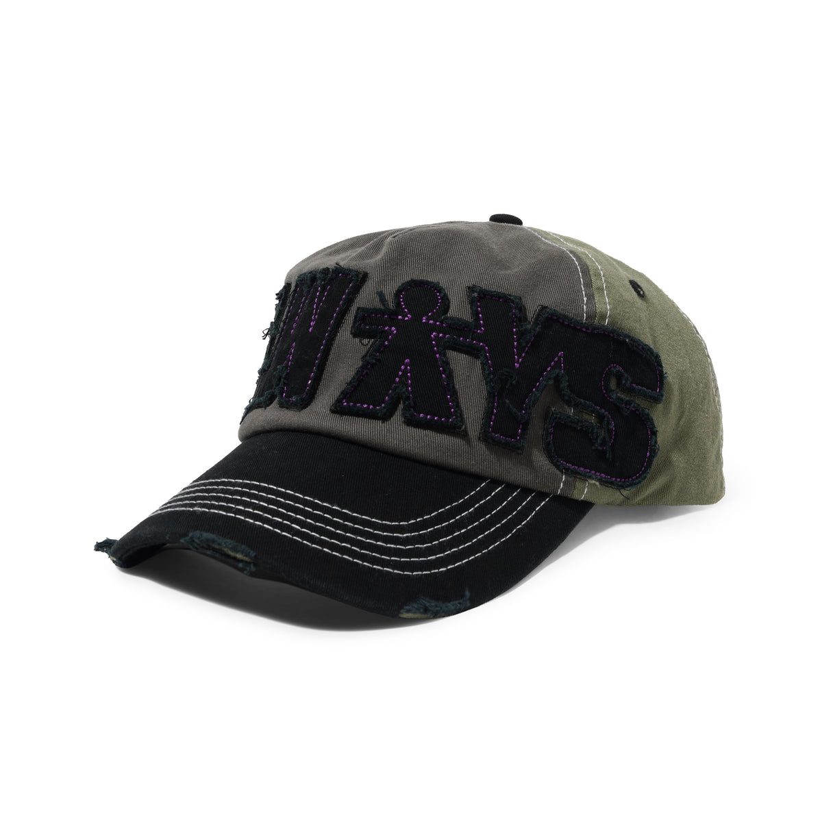 5-Panel Human Logo Cap, Sage / Grey & Black, Sage/Grey/Black