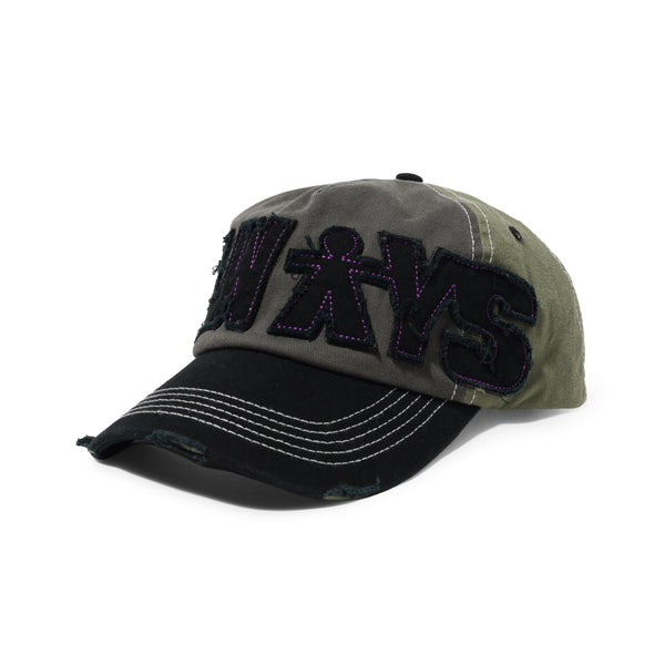 Always Do What You Should Do 5-Panel Human Logo Cap, Sage / Grey & Black, Sage/Grey/Black
