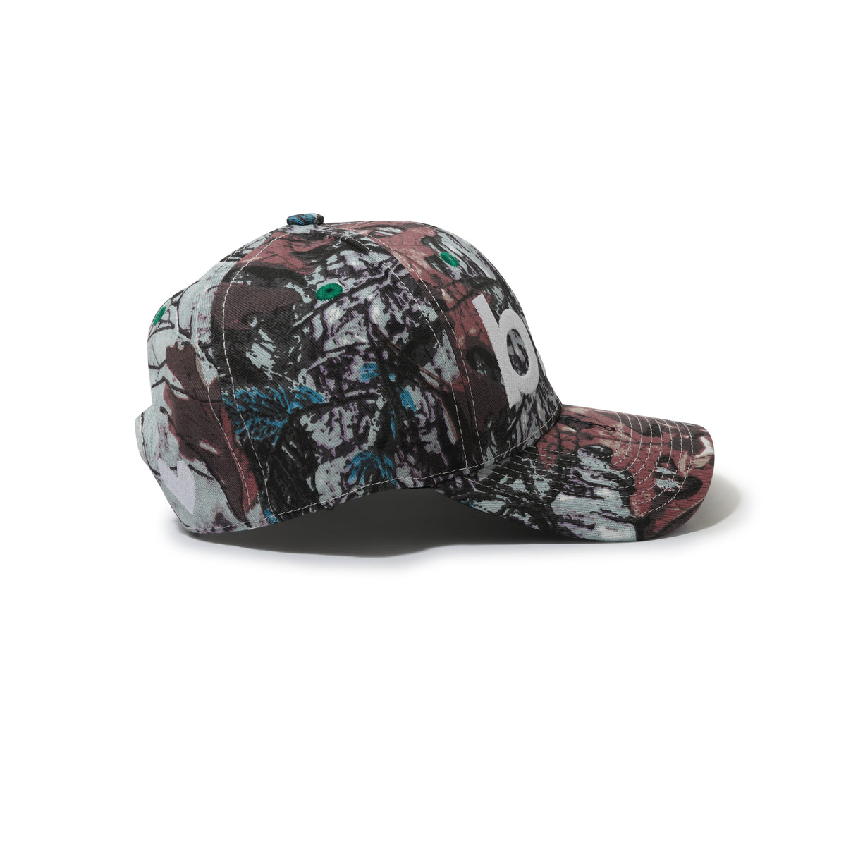 b.E Hat, Stone Blue Real Camo / White