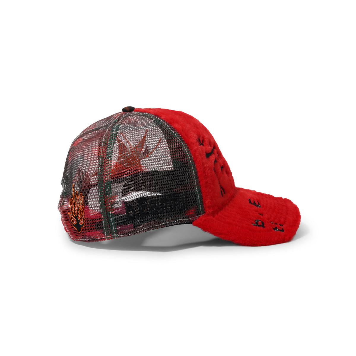 Biyu Hat, Red Plush / Fire Camo