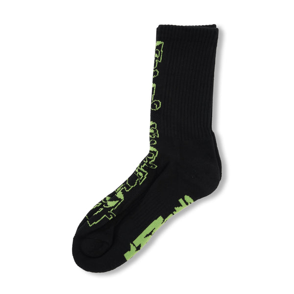 Slinky Moodswings Socks, Black / Green