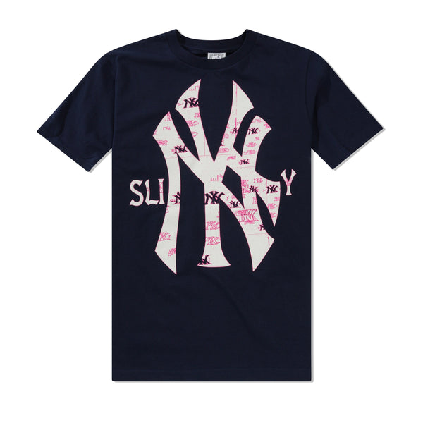 Slinky Yankees Bootleg Tee, Navy
