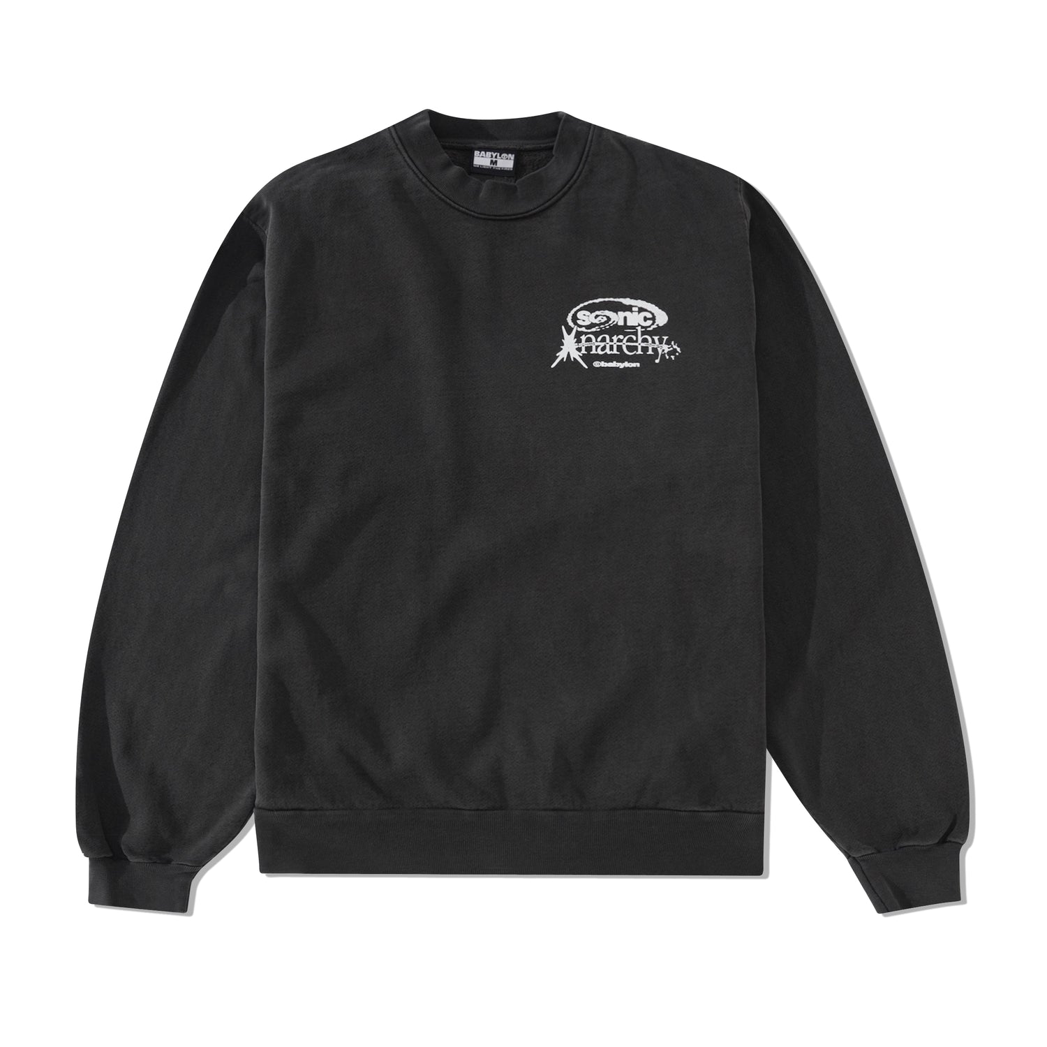 Sonic Anarchy Crewneck, Washed Black