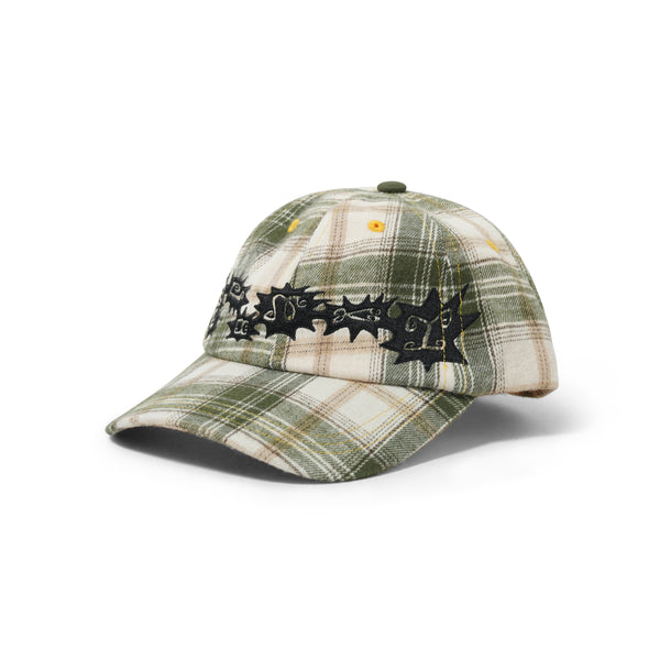 Slinky Plaid Spikes Hat, Green
