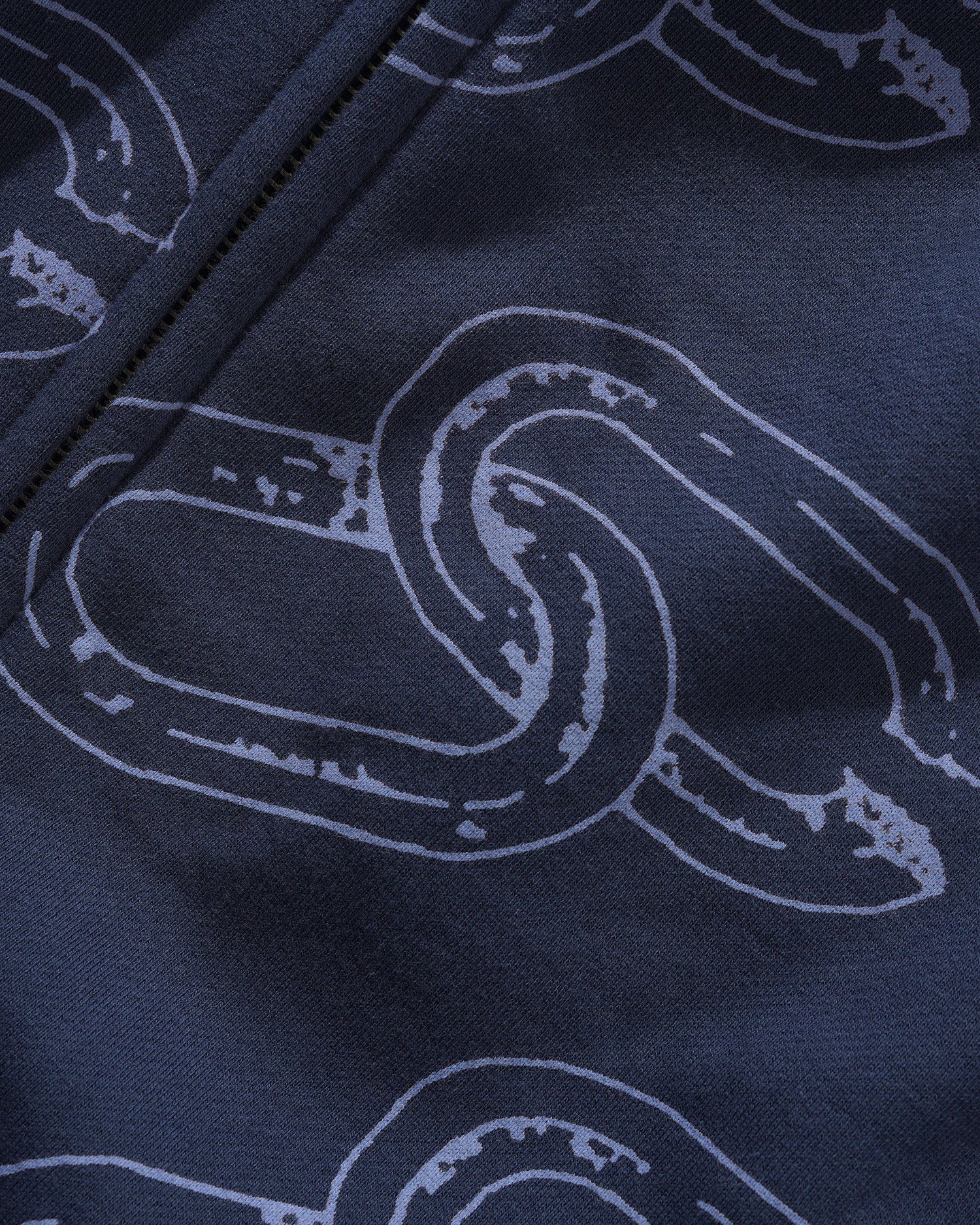Chain Zip-Thru Hood, Navy