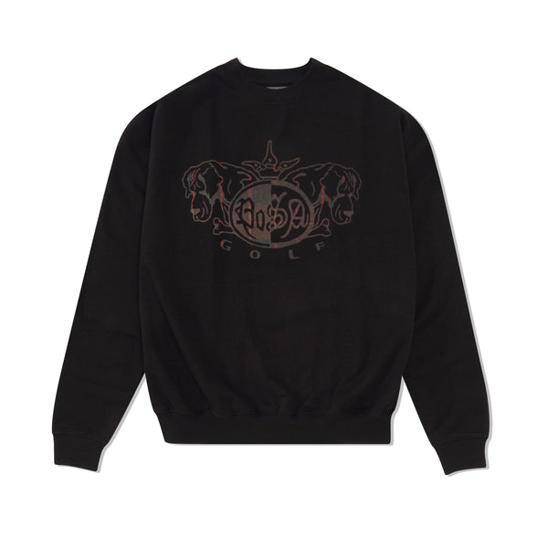 Pluto of St Andrews Tartan Logo Crewneck, Black