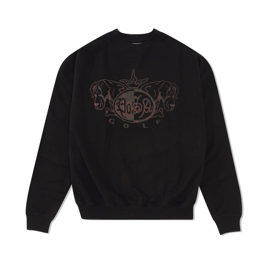 Tartan Logo Crewneck, Black