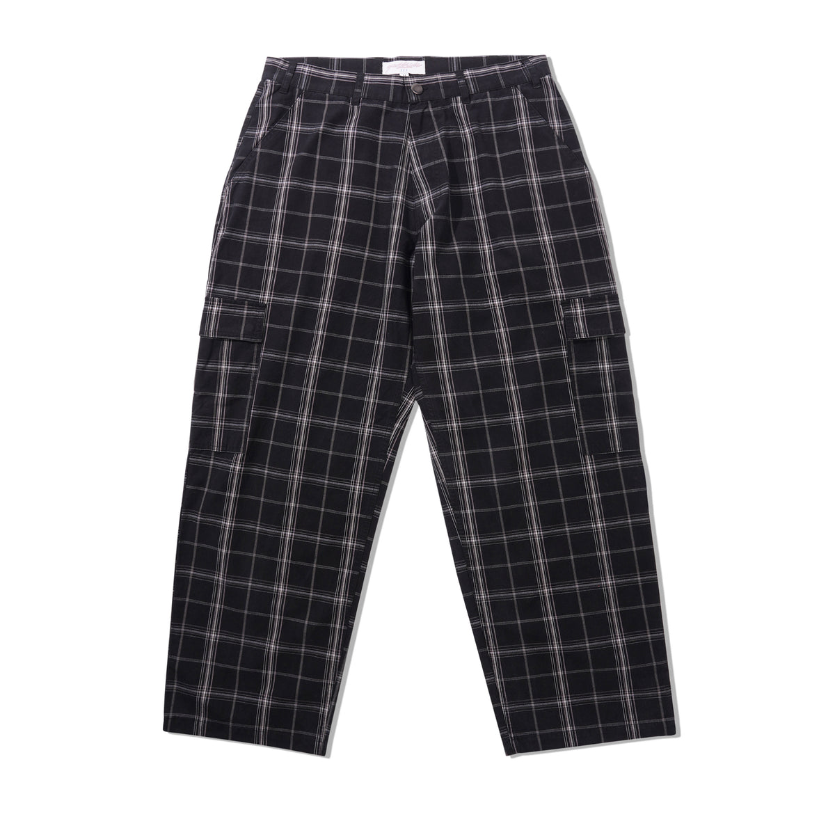 YS Plaid Cargos, Black