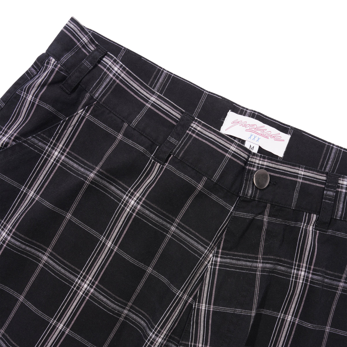 YS Plaid Cargos, Black