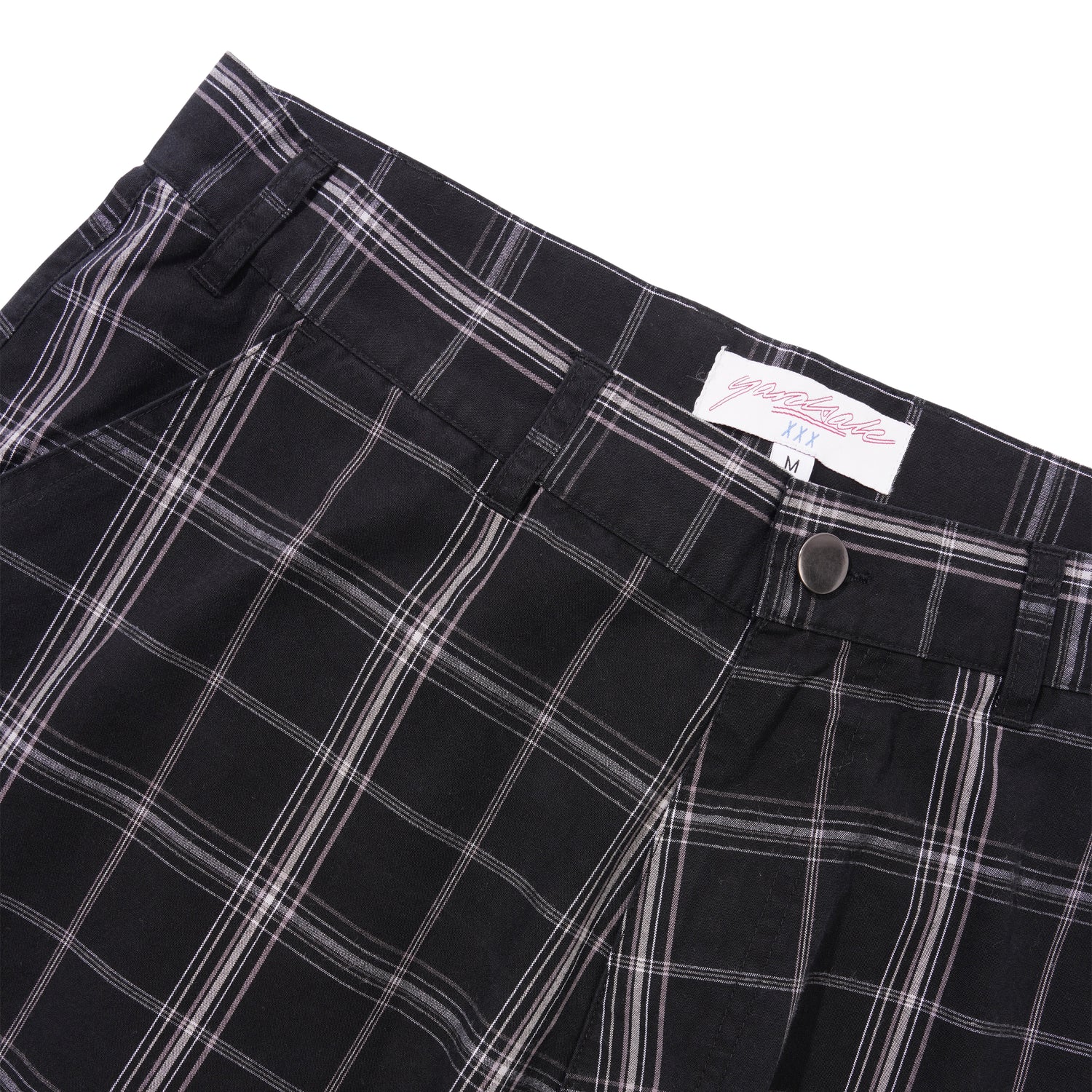 YS Plaid Cargos, Black