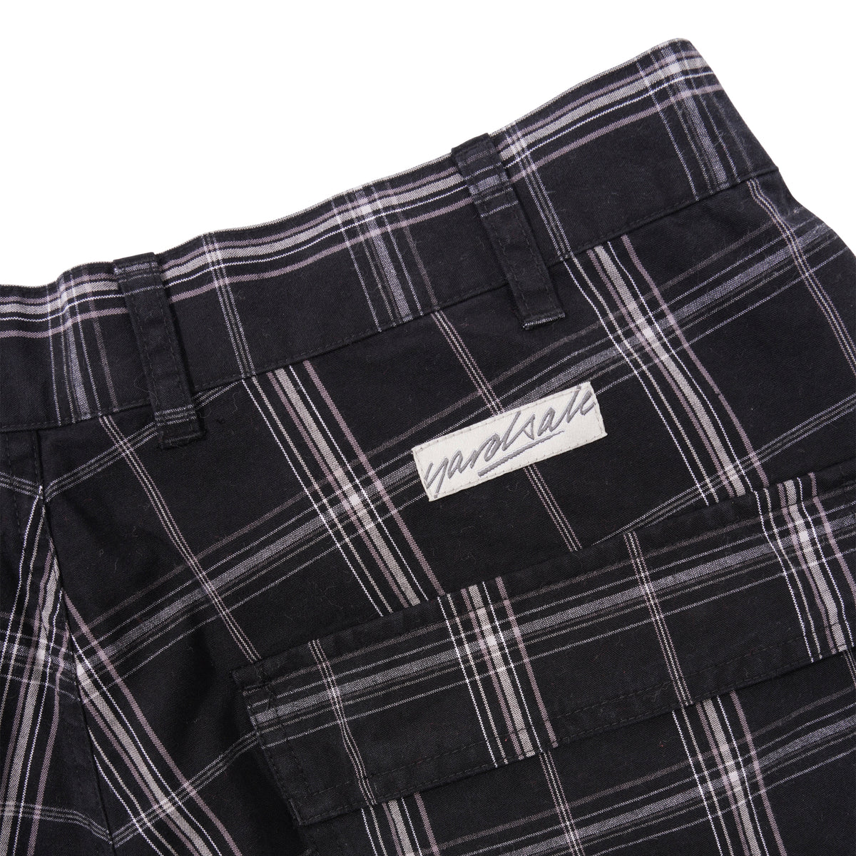 YS Plaid Cargos, Black