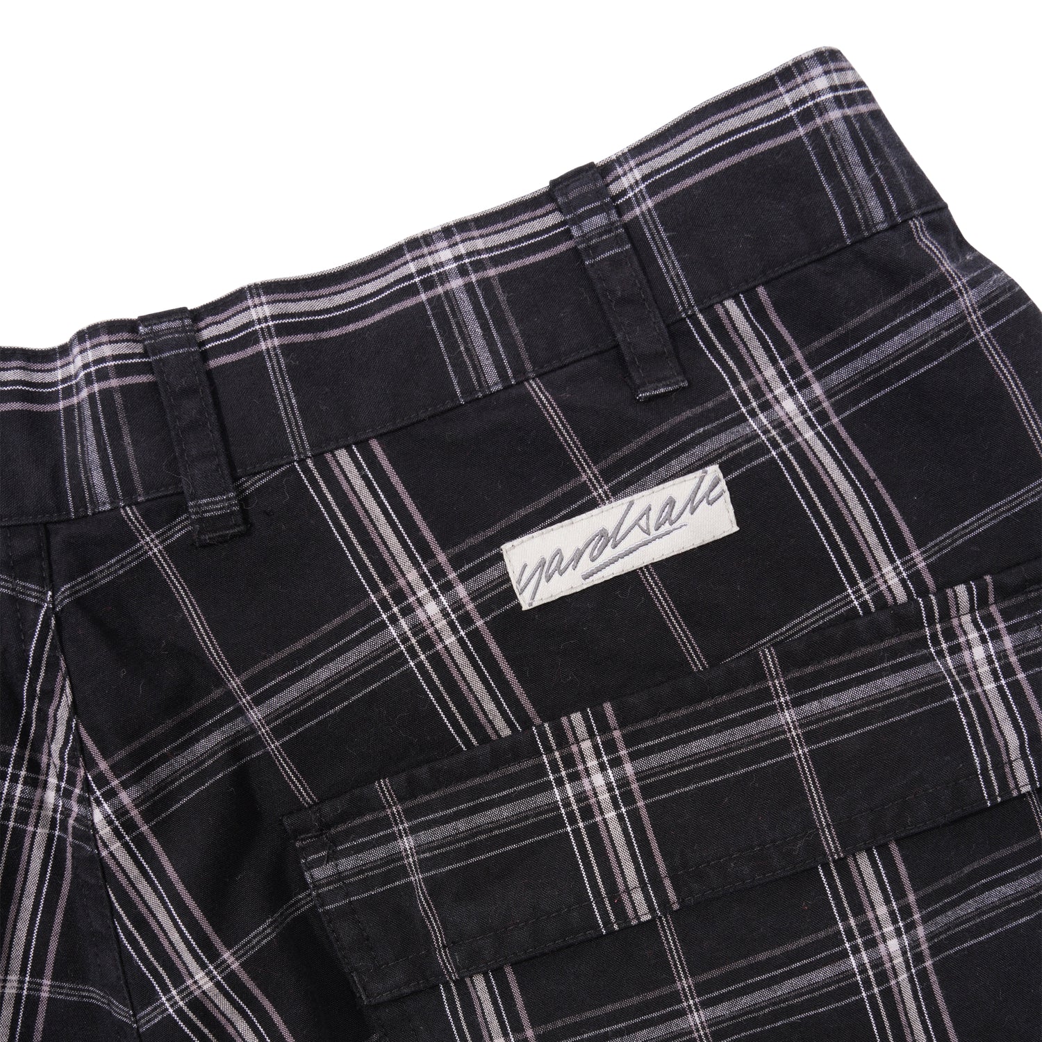 YS Plaid Cargos, Black