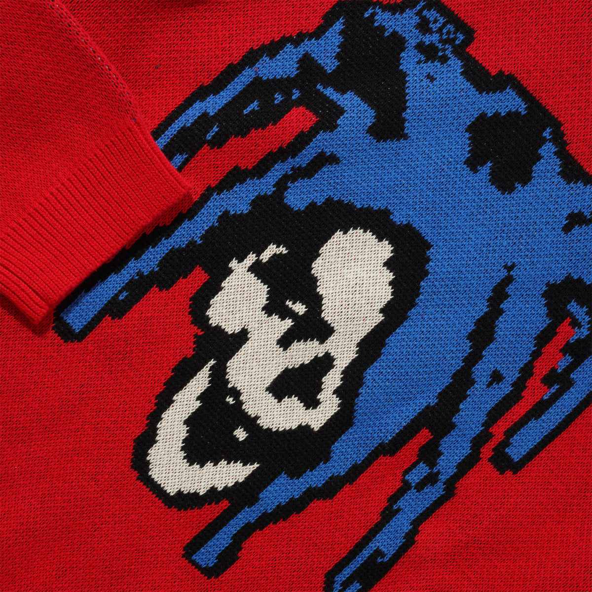 Jester Knit Sweater, Red