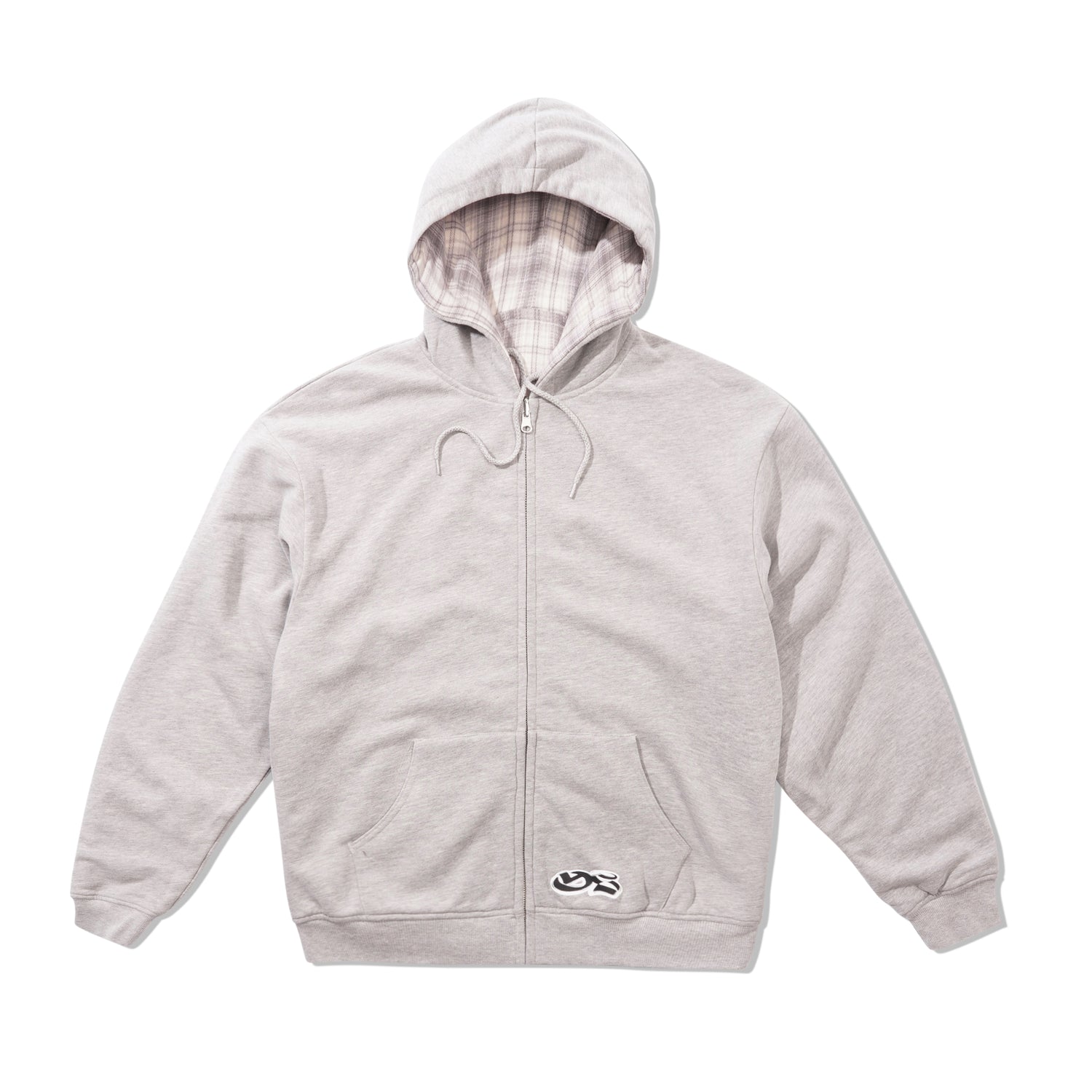 Reversible Zip-Thru Pullover Hood, Grey / Stone