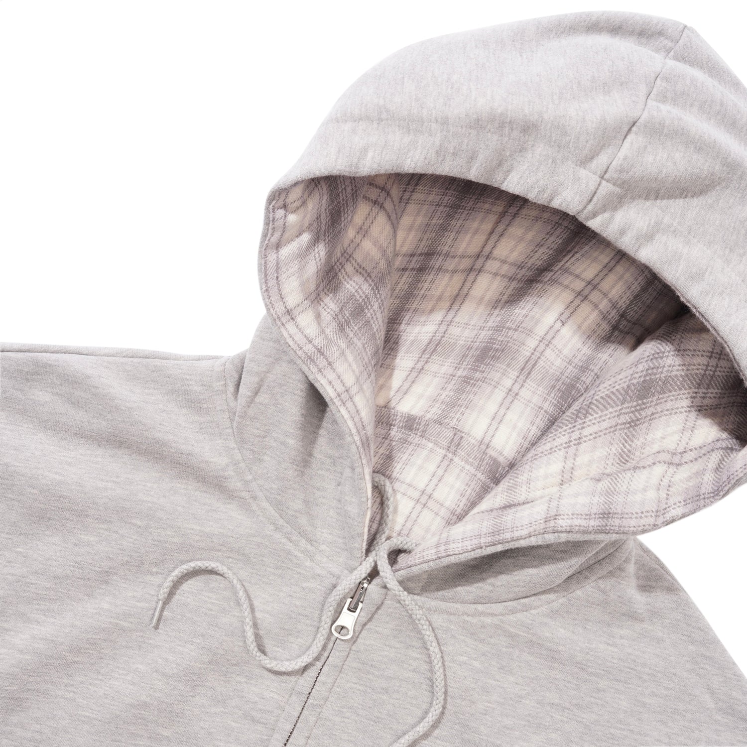 Reversible Zip-Thru Pullover Hood, Grey / Stone