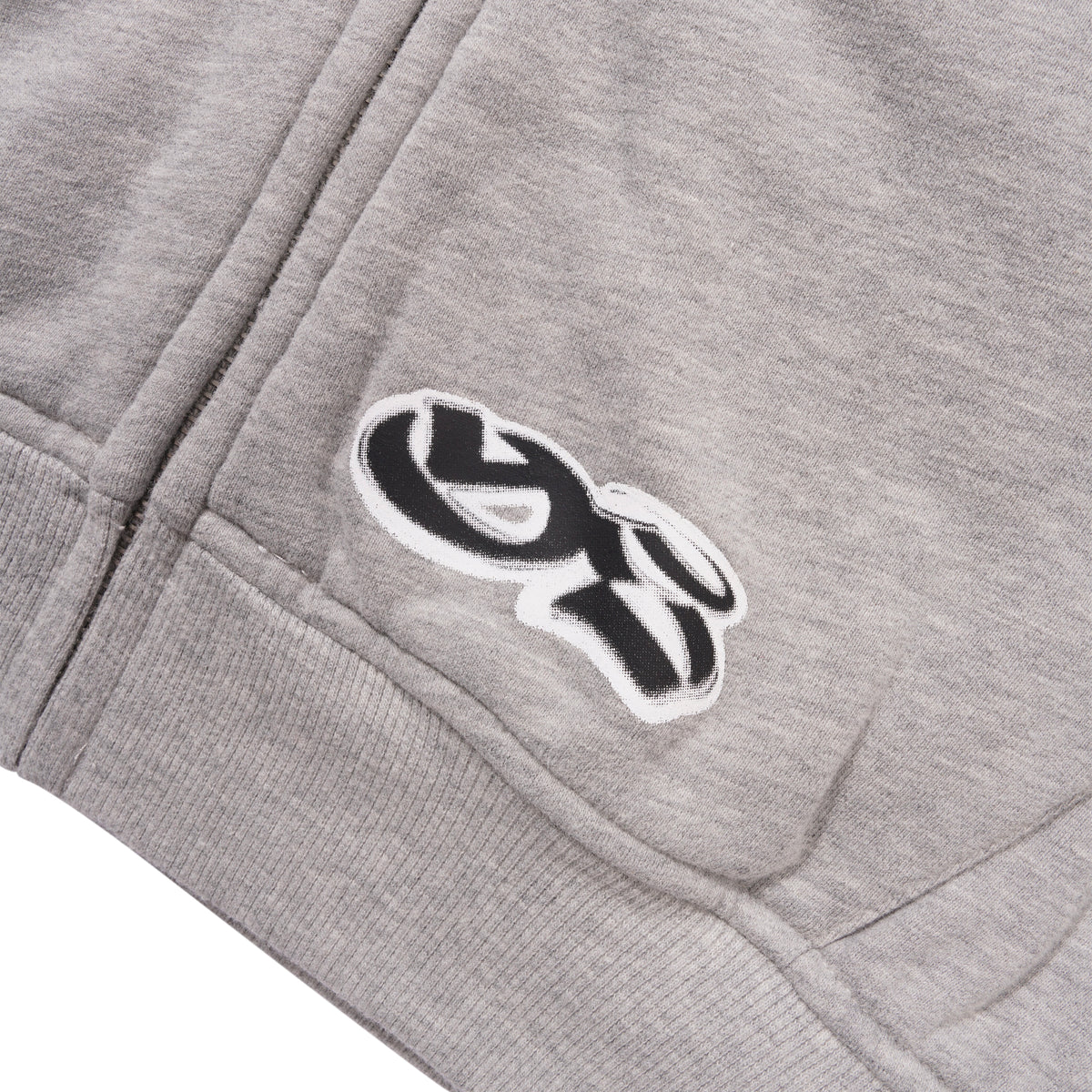 Reversible Zip-Thru Pullover Hood, Grey / Stone