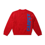 Jester Knit Sweater, Red