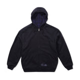 Reversible Zip-Thru Pullover Hood, Black / Indigo