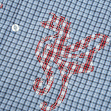 Primary Logo Shirt, Gingham Blue